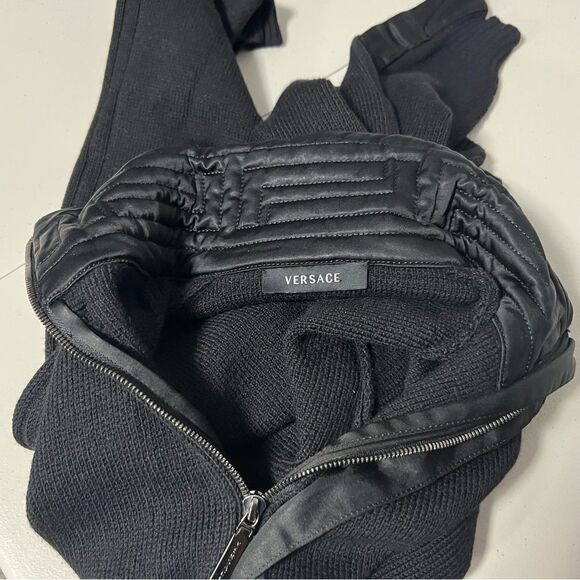 Versace Knitted Wool Half Zip Sweater - Picture 7 of 14